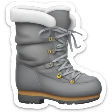 Make some cute grey moon boots  sticker