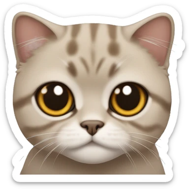 tobby brown Scottish fold cat  sticker