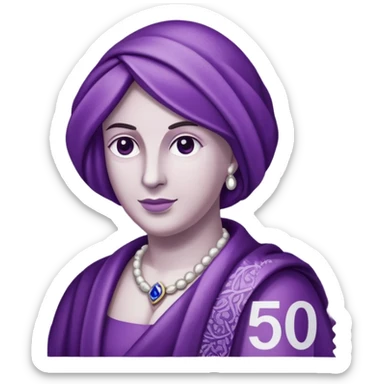 realistic european purple 500€ note  sticker