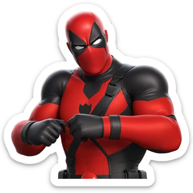 masked superhero in bodysuit sticker