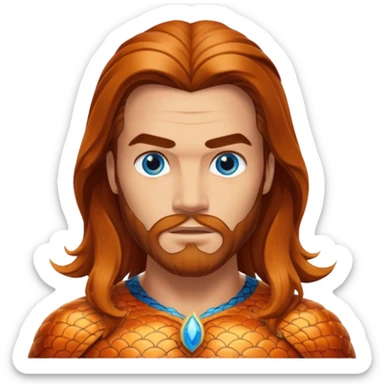 Aquaman with blue eyes sticker