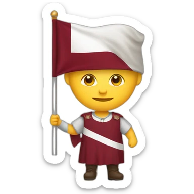 Latvian with flag sticker