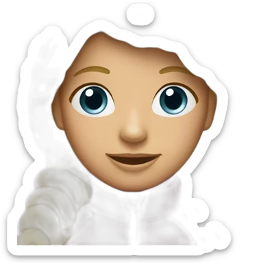 Blonde woman wearing pink ski suit sticker