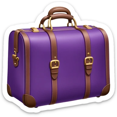 purple travel bag sticker