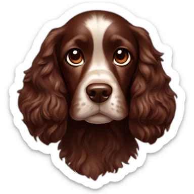chocolate cocker spaniel sticker