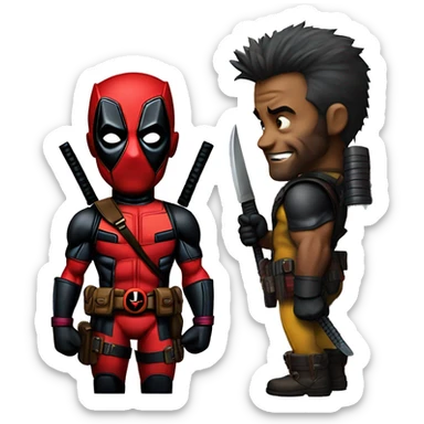 Deadpool wolverine sticker