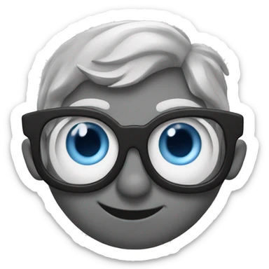 harpic with eyeglasses sticker