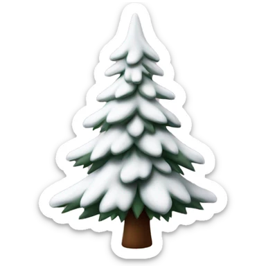  actual white fir christmas burgundy tree isolated.  sticker