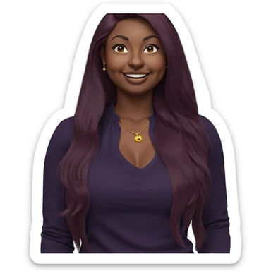 smiling girl with earrings sticker