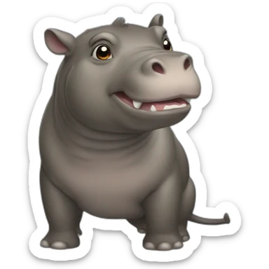 Chat hippopotame  sticker