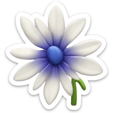 una flor azul con espinas sticker