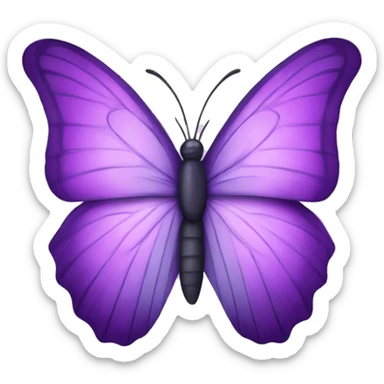 purple butterfly  sticker