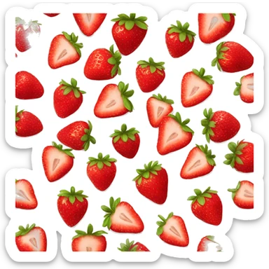 fresas con crema sticker