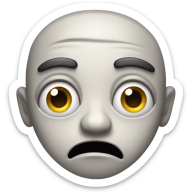 Meh what the heck weirded out face  sticker