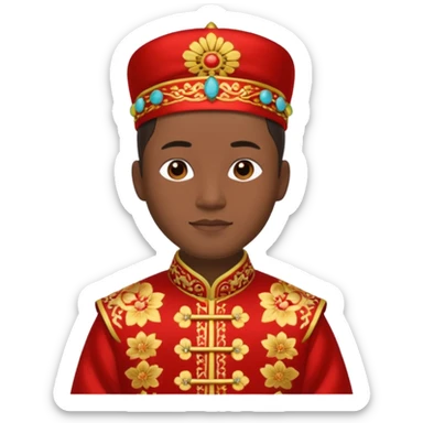 Chinese groom, traditional, culture of chinese. sticker