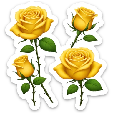 Yellow roses sticker