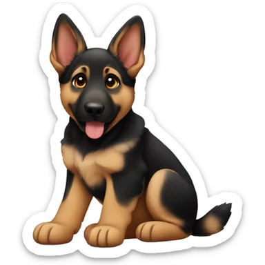 German shepherd puppy sticker