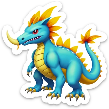 Colorful Exotic Pokémon-Digimon-Monster-Beast-Fakémon-hybrid-creature (full body) sticker
