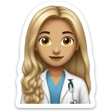 Jewish girl long hair with ophthalmologist tanned skin Arabic boy sticker