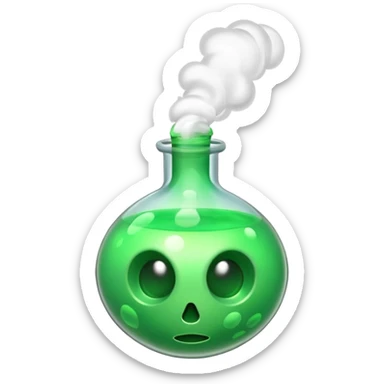 poisonous gas, isometric sticker