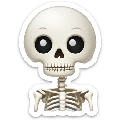 a skeleton saying Yes in a text bubble sticker