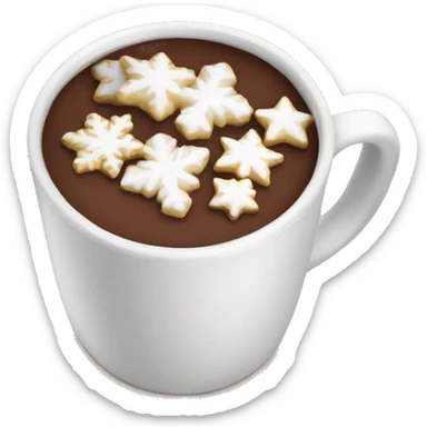 Christmas hot chocolate sticker