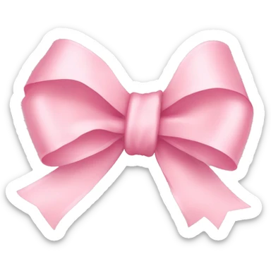 light pink ribbon bow sticker