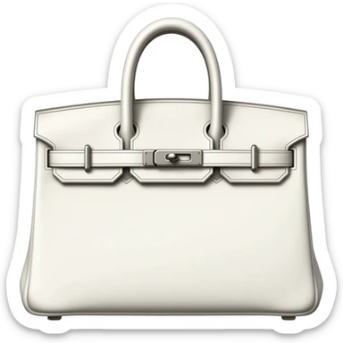 white birkin hermes bag sticker