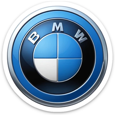 create an emoji of bmw logo so that i can copy and paste sticker