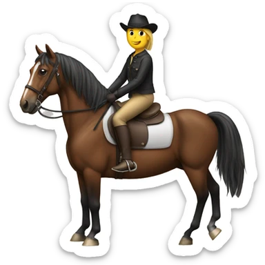 Horse with rider sticker
