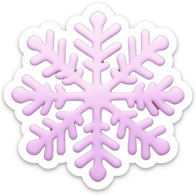 pastel pink snowflake  sticker