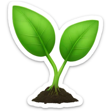 green plant sprout with two leaves sticker
