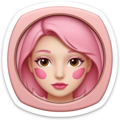 Pink blusher sticker