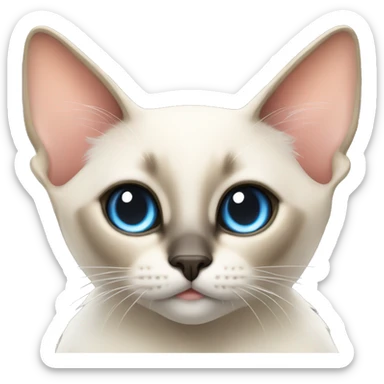 Siamese cat with halo and wings sticker