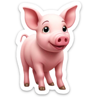 Piglet standing sticker