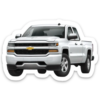Car Silverado 2016 white  sticker