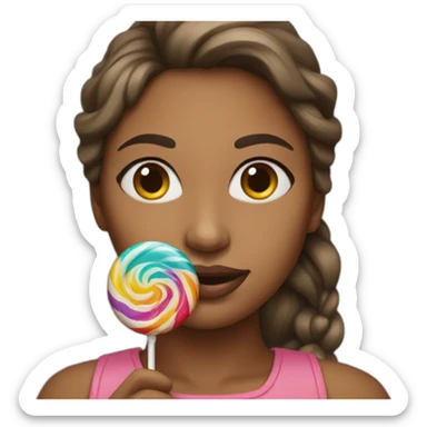 Woman and lollipop sticker