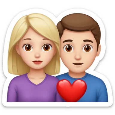 girl giving heart eyes to her bf sticker