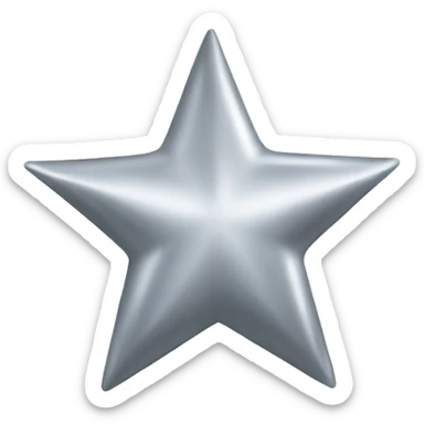 Silver star  sticker