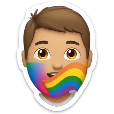 Pregnant Man With Pride Flag sticker