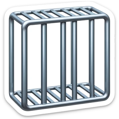 generate ultra realistic shiny prison cell bars sticker