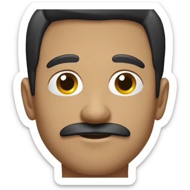 male handsome dark brunette with moustache  sticker