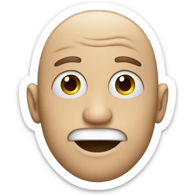 weird man face sticker