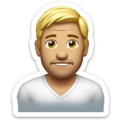 Big man in wet shirt  sticker