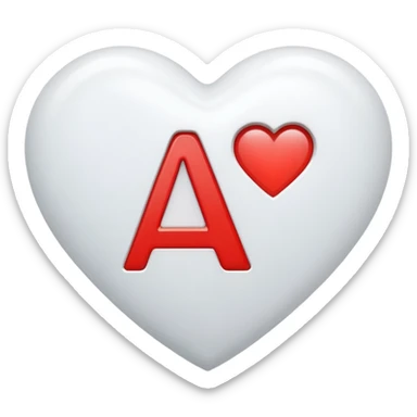 Beyaz kalp içerisininde Aharfi sticker