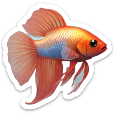beta fish sticker