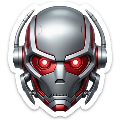 Ultron robot villain sticker