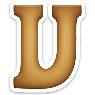 Letter U sticker