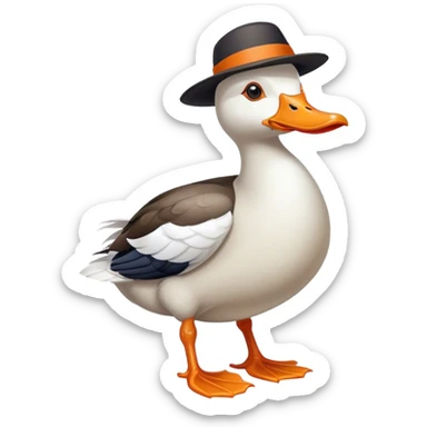 Runner duck with nice hat sticker