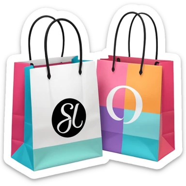 sephora and lululemon shopping bags sticker